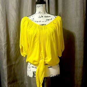 Bloomingdale’s Karen Kane Lantern Sleeve Tie Front Top